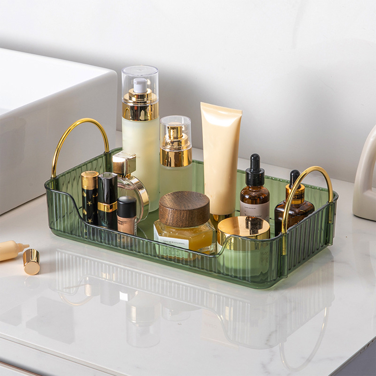 Luxury Skincare Products - Rak Organizer Kamar Mandi Akrilik Mewah