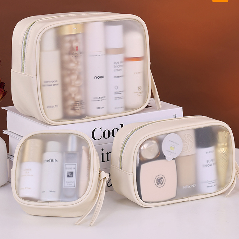 Luxury Skincare Box - Tas Kosmetik PVC Matte Semi-Transparan -