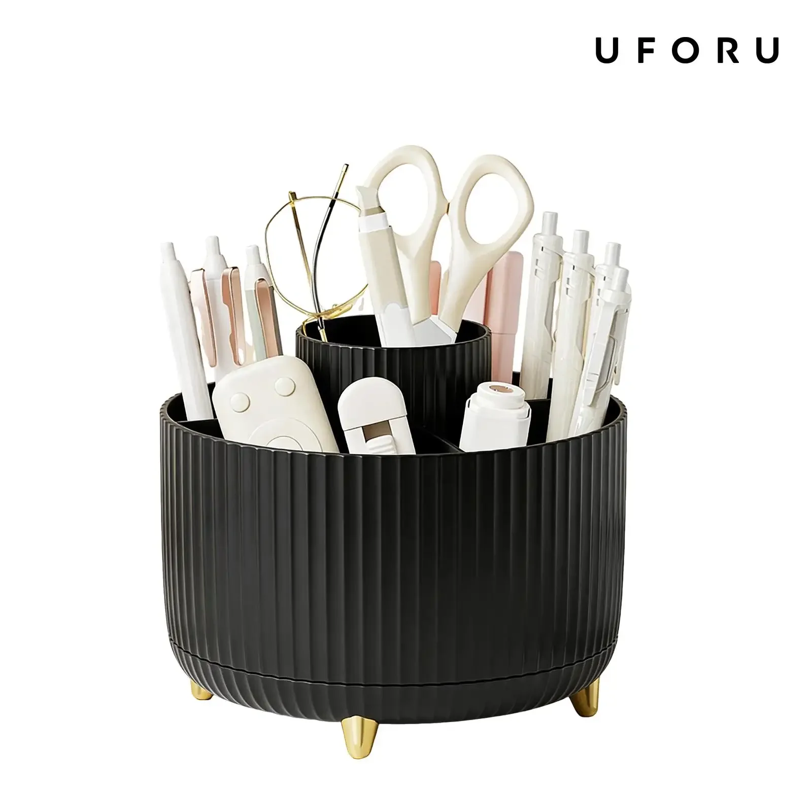 Luxury Skincare Box - Organizer Makeup Putar 360 Derajat, Kotak