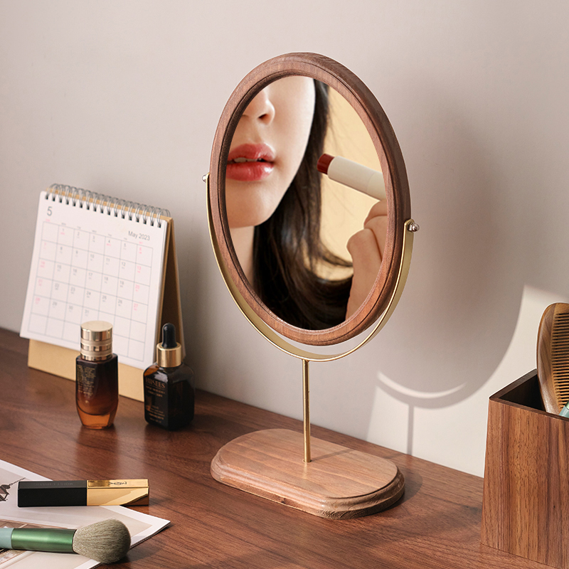 Cermin Rias Oval Mewah Retro u - Luxury Skincare Products ulasan dan harga