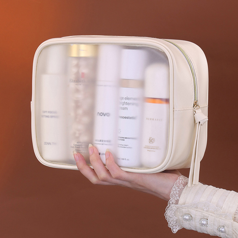 Tas Kosmetik PVC Matte Semi-Tr - Luxury Skincare Box ulasan dan harga