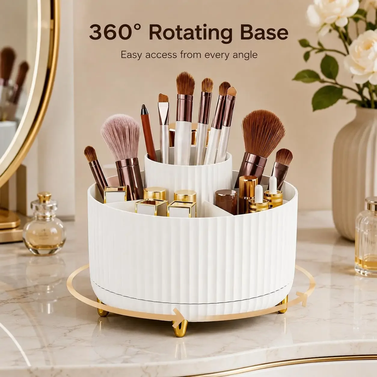 Organizer Makeup Putar 360 Der - Luxury Skincare Box ulasan dan harga