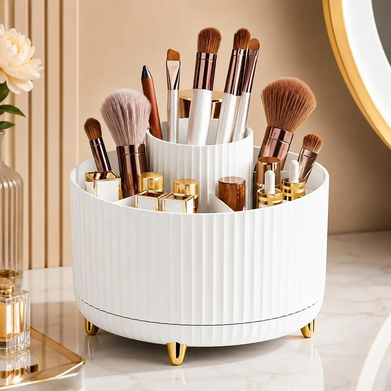 Organizer Makeup Putar 360 Der - Luxury Skincare Box ulasan dan harga