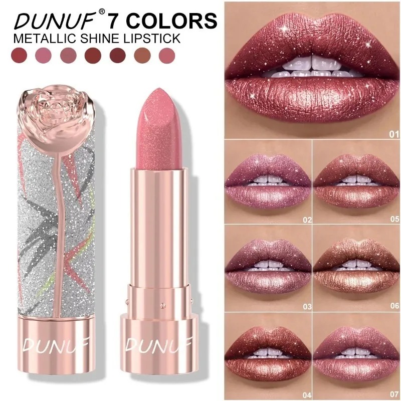 Lipstik Glitter Mewah Merah Mu - Luxury Skincare Products ulasan dan harga